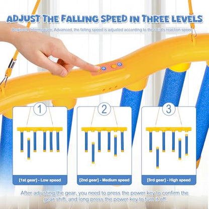 Reflex Drop Sticks Challenge Game, 2026 Upgrade Hand Eye Coordination Training Toy, Hand Speed Challenge Reaction Game, Catching All Drop Sticks for Adult- 3 Adjustable Speed
