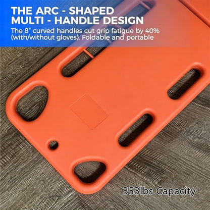 Foldable Spine Board Stretcher Kit - Portable Water Backboard for Hospitals, Clinics, Families & Sports - 4-Fold Lightweight Transport Stretcher