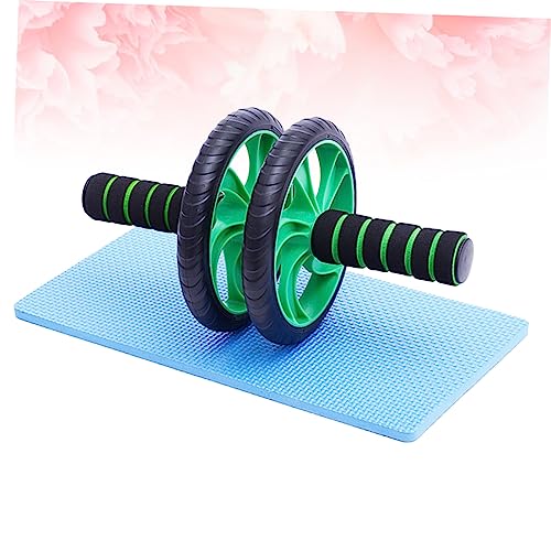 Dual-wheel Fitness Roller Silent Operation and Knee Pad Portable Abdominal Exercise Equipment for Muscle Building and Green