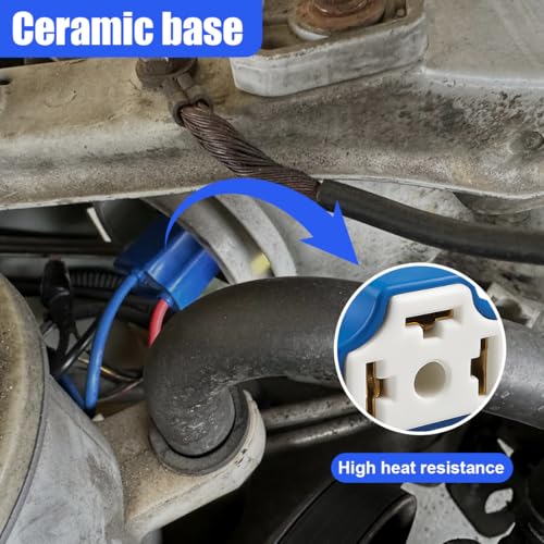 YoRise H4 HB2 9003 Car Wiring Harness Headlight Connector Plug, 16AWG Ceramic Socket Connector, Heavy Duty Car Wiring Harness Replacement for Fog Lights, Headlights, H4 Relay Harnesses (2PCS)