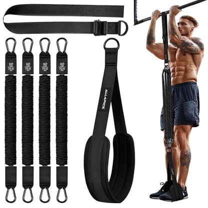 Pull Up Assistance Bands, Adjustable Heavy Duty Assisted Bands for Pull Ups - color: Black