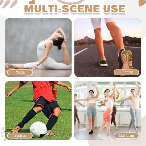 DoubleFill Balance Trainer Kit, 40 Inch Beech Wood Balance Beam with Adjustable Foot Trainers and Cork Massage Ball for Ankle Strengthening and Plantar Fasciitis Relief