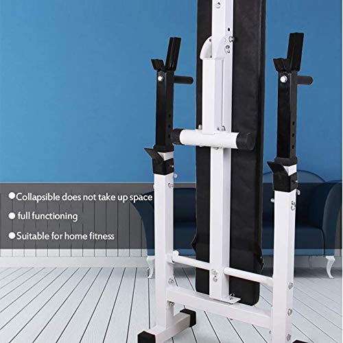 Dip Stand Weightlifting Stand Adjustable Height Bench Press Rack Home Gym Fitness Workout Equipment Foldable Weight Bench Multi-Function Barbell Rack