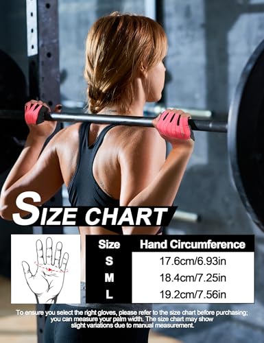 KUTOOK Weight Lifting Gloves Men Women One Piece Anti-Slip Workout Gloves - color: Neon Pink, size: Small
