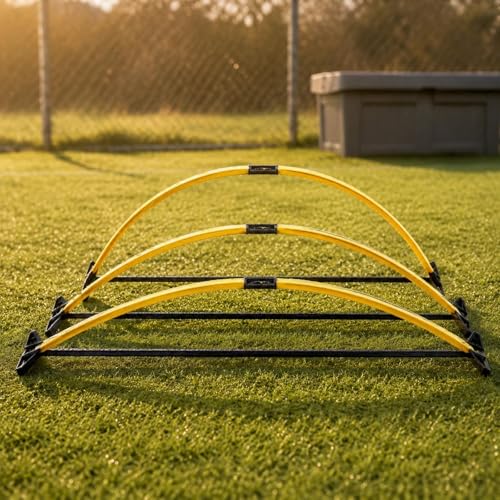 -Back Hurdle Simple-Arch to Set up Adjustable Agility Hurdle Portable for Athletes, Coaches, Speed Training - style: Basic Model Hurdle Set A 2 Sections/3 Pieces