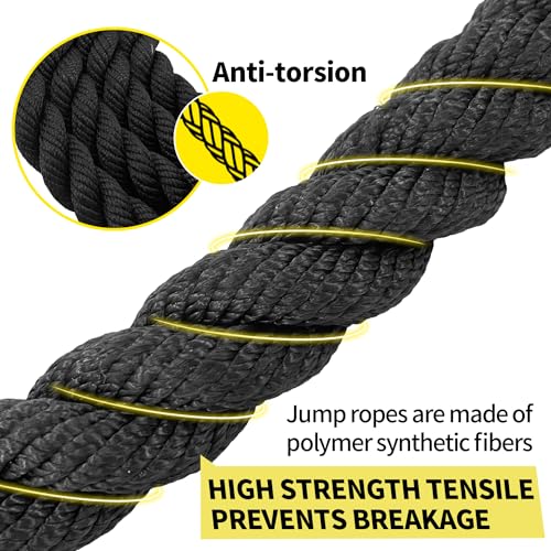 Weighted Jump Rope for Fitness, 2.4LB Total Body Muscle Workout Rope for Women & Men, 9.2FT Adult Skipping Rope Weighted Exercise Ropes for Gym Training Home Workout