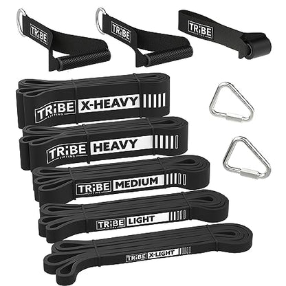 Long Resistance Bands Set, 5 Pull Up Assistance Bands for Working Out - color: Black 2