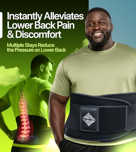Plus Size Lower Back Brace 5XL - The Most Effective Back Pain Relief for Men & Women, Adjustable Lumbar Support Belt for Injury Prevention, Sciatica, Scoliosis, Herniated Disc