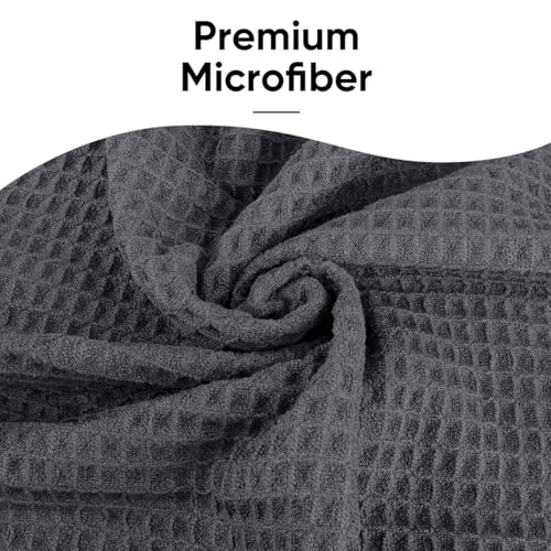 HOMEXCEL Hot Yoga Towels 2 Pack, (26.5" x 72") Non-Slip & Ultra-Absorbent Microfiber Yoga Mat Towels for Hot Yoga, Pilates, Exercise, Fitness, Bikram and Workout, Grey - color: Grey