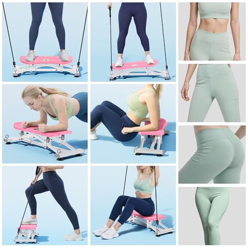 Balance Board with Resistance Bands, Versatile Rocking Stepper, Wobble Board Featuring LCD Monitor, 330 lbs High-Capacity Ski Twister Trainer for Full Body Exercise at Home