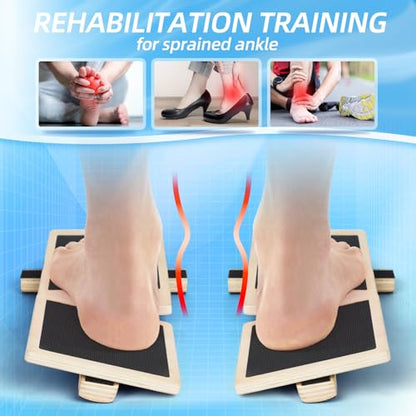 Ankle Balance Board – Stability Trainer for Rehabilitation, Basketball, Running, Yoga & Injury Recovery – Home Gym Equipment (Includes Workout Guide)