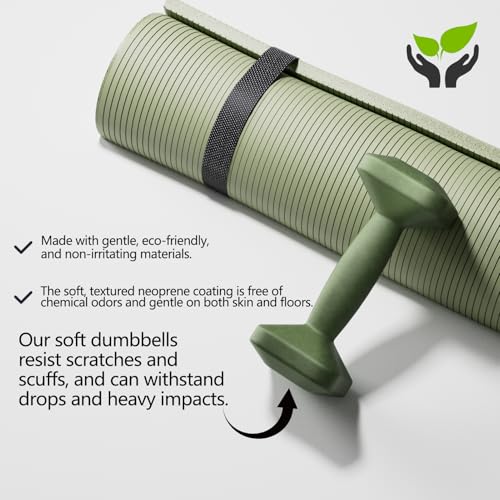 Portzon SafeGrip Dumbbells: Ergonomic, Neoprene-Coated with Anti-Slip Handles, Perfect for Home Workouts and Personal Training, Set of Two.