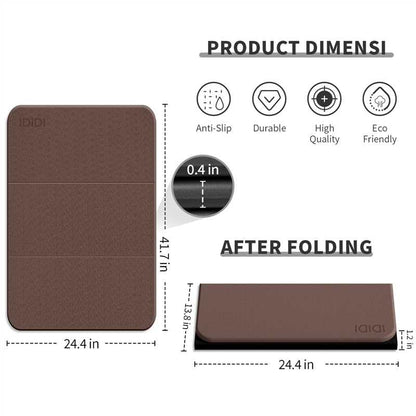 Foldable Exercise Pad for Gym or Home Use, (1.2" x 14"x 24"）Extra Thick and Wide Multi-Functional Knee Pad Cushion & Push Up Mat for Man Woman Kids, Non-Toxic POE Kids Yoga Mat, Lightweight Elbow Cushion for Yoga, Pilates