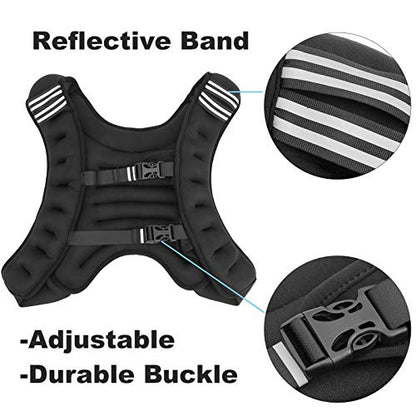 Exercise Weighted Vest for Strength Training – 10.3 Kg Adjustable Fitness Vest with Iron Granules