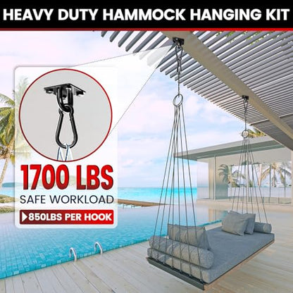 sprookber 304 Stainless Steel Pad Eye Snap Hook,M10 Ceiling Hook 1700Lb,8Pc - size: 4 Inch, style: Black Rhombus