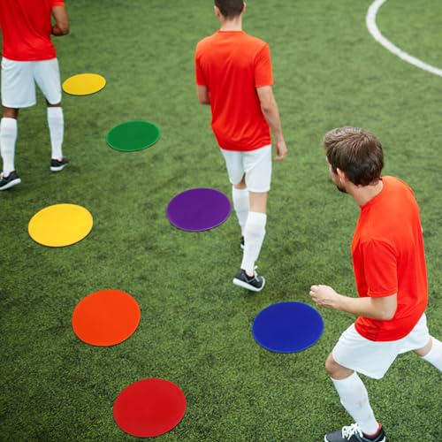 TPE Floor Spot Markers Dots for Gym Flat Non Slip Spot Marker Dance Dot for Gym Sports Soccer Basketball Agility Training Field Marking Equipment