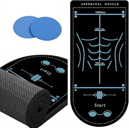 Ab Roller Mat & Knee Pad Set – Thick Non-Slip Foam Knee Pads for Ab Wheel Workouts, Arch-Shaped Exercise Pad Protects Knees & Floor, Core Training Home Gym Equipment, 2 Pack