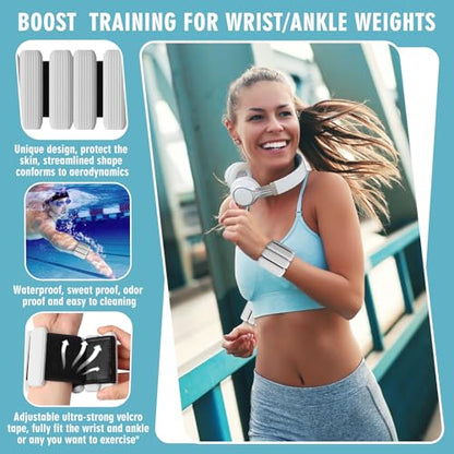 Wrist Weights, 2Pack Adjustable Wearable Wrist Ankle Weights for Women/Men, Silicone Wrist Bangles for Walking, Yoga, Pilates, and Gym, Arm & Leg Workout, 2lb - color: Gray