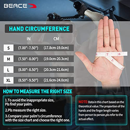 BEACE Full Finger Weight Lifting Gym Gloves with Anti-Slip Leather Palm for Workout Exercise Training Fitness and Bodybuilding for Men & Women - size: X-Large