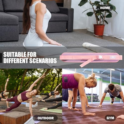 Hip Thrust Belt, Fully Upgraded Hip Thrust Belt for Dumbbells, More Comfortable Hip Thrust Belt, Home Gym Hip Thrust Belt with Wider and Longer Anti-Slip Pads. - color: pink new