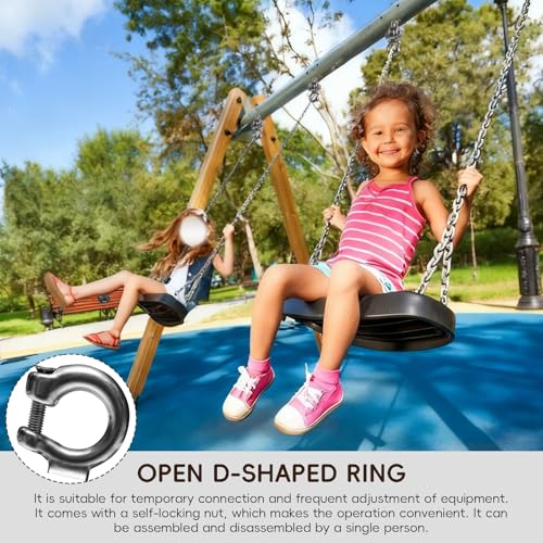 2-Pack Heavy Duty Swing Hangers with Bearings- 304 Stainless Steel Swing Hooks Set Brackets,600LB Capacity for Porch Swings, Hanging Chairs, Punching Bags, Gym Equipment