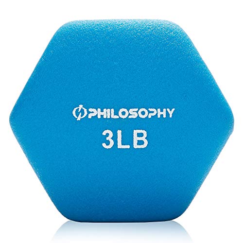 Philosophy Gym Set of 2 Neoprene Dumbbell Hand Weights, Hexagon Shape