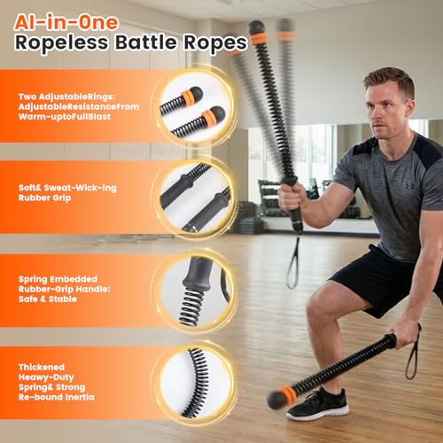 Cordless Battle Ropes for Home Gym