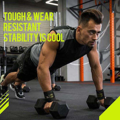 Wrist Wraps for Powerlifting & Weightlifting - Adjustable 18" Straps with Thumb Loops | Heavy Duty Wrist Support for Deadlift, Bench Press, Squats, 1 Pair
