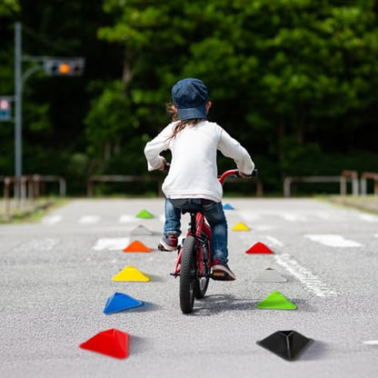 48 Pack Soccer Cones for Training, Flexible Agility Disc Cones with Carry Bag and Strap, Mini Sports Practice Equipment for Football Basketball Drills (8 Colors)