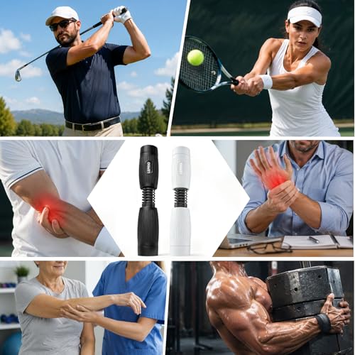 Forearm & Wrist Strength Trainer, Adjustable Resistance Forearm Exerciser with Interchangeable Springs Design, Beginner to Advanced Portable Arm Exercise Equipment for Home, Gym, Office