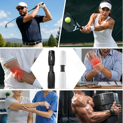 Forearm & Wrist Strength Trainer, Adjustable Resistance Forearm Exerciser with Interchangeable Springs Design, Beginner to Advanced Portable Arm Exercise Equipment for Home, Gym, Office