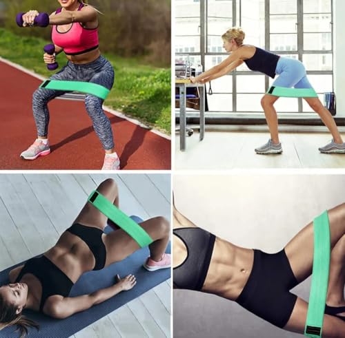 Resistance Bands, Set for Exercise, 3 Resistance Levels, Fabric Stretch Bands for Legs and Glutes, Workout Bands for Yoga, Pilates, Training