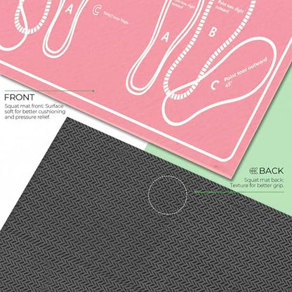 Squat Mat with Foot Position,Non-Slip Workout Mat for Squats & Leg Exercises, Improves Muscle Activation & Knee Support, Home Gym Fitness Mat,30 * 13.8"inch Squat Pad