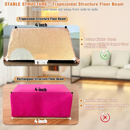 MARFULA 6 FT / 8 FT / 9 FT Folding Gymnastics Beam Foam Balance Floor Beam - Extra Firm - Suede Cover - Anti Slip Bottom with Carry Bag for Kids/Adults Home Use