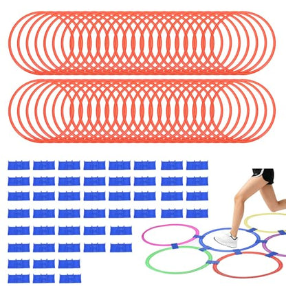PATIKIL Agility Rings, Speed Training Rings 6 Colors Plastic Exercise Speed Circle Jumping Hoops for Gymnastic Sport Soccer