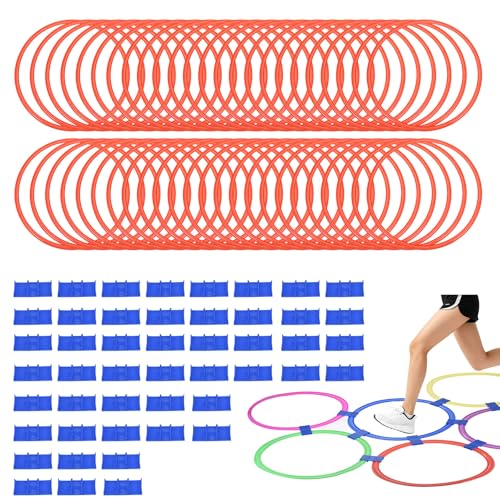 PATIKIL Agility Rings, Speed Training Rings 6 Colors Plastic Exercise Speed Circle Jumping Hoops for Gymnastic Sport Soccer