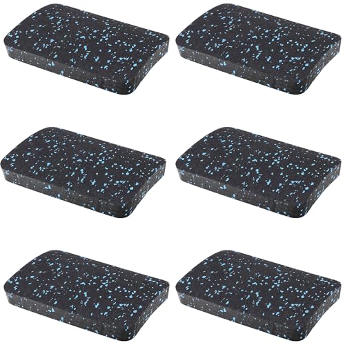 Heavy Duty Treadmill Mat Pads - 12 PCS 0.55" Thick Rubber Isolation Pads - Complete Home Gym Floor Protection for Rowers, Treadmills, and Heavy Weight Stacks - size: 4.7" x 3.2" x 0.55"