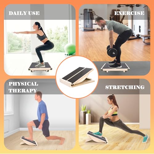 Professional Slant Board, Adjustable Incline Board and Calf Stretcher, Slant Board for Calf Stretching, Calf Stretch Board - color: 2-in-1 Slant Board & Balance Board