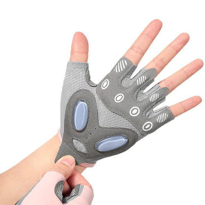 Workout Gloves for Men Women Exercise Gloves for Weight Lifting Fitness Cycling Gym Training with Grip Cushion Pads - color: Pink