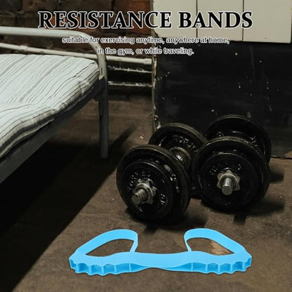 Multifunctional Gym Elastic Resistance Band for Hip and Leg Workouts, Blue Fabric Toe Separator Training Band for Foot Stretching and Toe Mobility, 1pcs Fitness Strap for Home