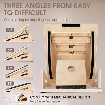Foldable Wooden Stretch Board Adjustable Calf Stretcher Sports Elastic Indoor Outdoor Ankle