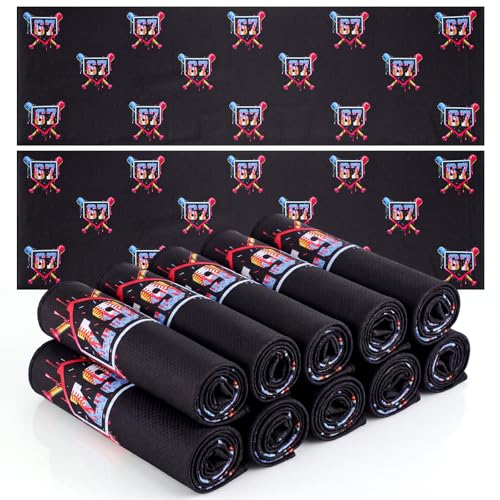 12 Pcs Baseball Party Favors Towels 67 Ice Cream Drip, Cooling Towels 40" x 12" Team Gift for Workout Gym Sport Party Favors Swim Youth(67 Baseball)