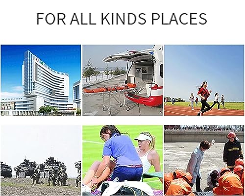 RUANLOV Foldable Spine Board Stretcher Backboard, Transfer Backboard Immobilization Portable Patient Transport Rescue Lightweight PE Plastics Ambulance Stretcher (A)
