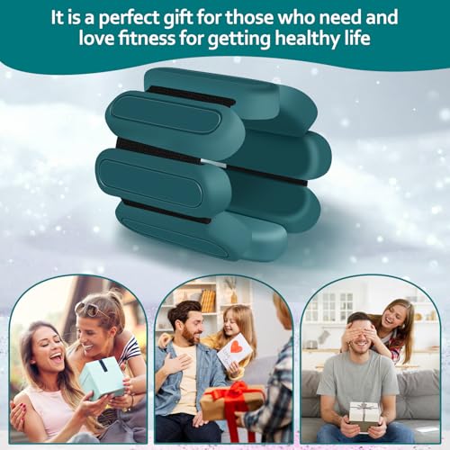 Adjustable Wrist & Ankle Weights Set of 2(1Lbs Each), Premium Silicone Wearable Weight Bracelets, Fits for Yoga, Pilates, Home Gym Workout, Dance, Pool Exercises, Jogging, Cardio, Strength Training - color: Green