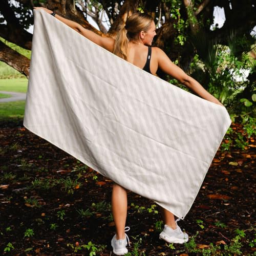 Sprints Athletic Running Towel, Full-Sized, Car Seat Cover - Performance Microfiber (Velocity Blitz Cream) - color: Velocity Blitz Cream