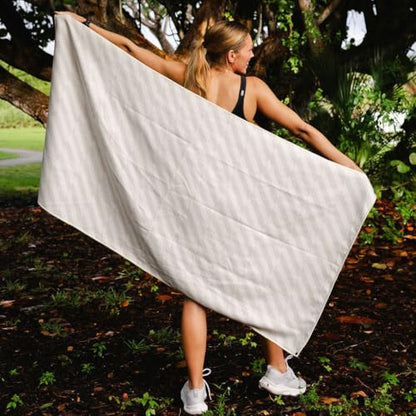 Sprints Athletic Running Towel, Full-Sized, Car Seat Cover - Performance Microfiber (Velocity Blitz Cream) - color: Velocity Blitz Cream