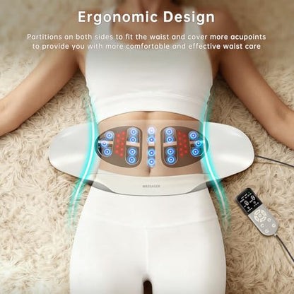Zenopax 5-in-1 Electric Lumbar Traction Device, Lower Back Decompression - color: Warm Beige