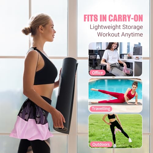 Thigh Trainer for Women, 360° Pelvic Floor Exercise Device with Resistance Band, 15-75LB Adjustable Resistance Thigh Workout Equipment for Inner Thigh Toner, Kegel Exercise, Pelvic Floor Muscle Repair