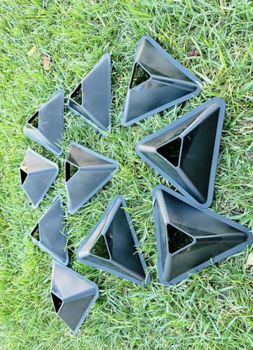 Unicorn Co Premium Football Soccer Agility Plyometric Training Triangle Plate Cones 20pcs - color: Black