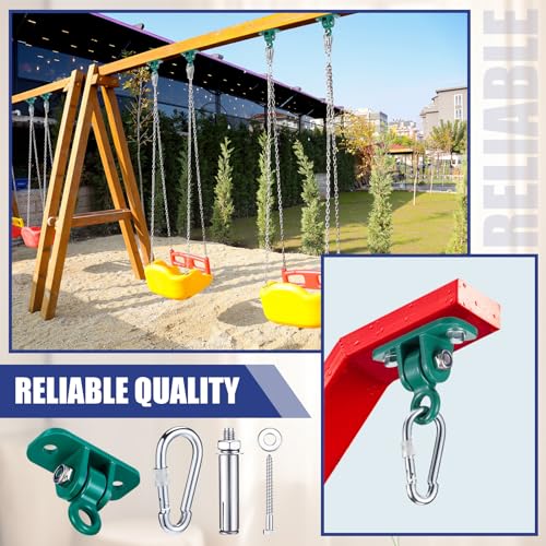 Tandefio 6 Sets Swing Hanger with Swingset Accessory, Green - color: Green